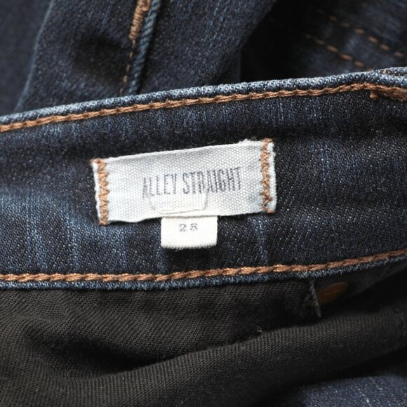 Madewell ALLEY Straight Jeans Mid Rise Slim Dark Wash Stretch Classic - Picture 5 of 11